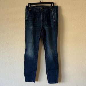 Pilcro Women's High Rise Jeans - Dark Blue